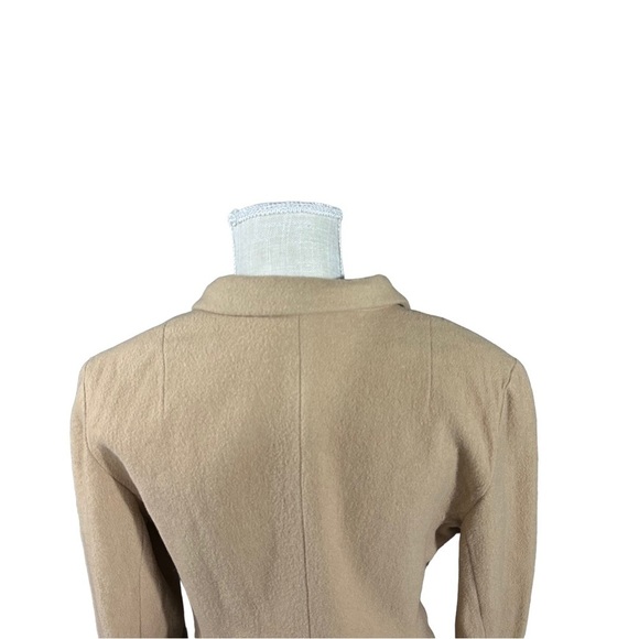 Kirkland Hall Union Made USA Women Camel Color 2 Button 100% Wool Blazer Sz 12 - Picture 6 of 14